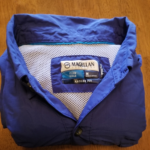 Magellan Mens Angler long sleeve button down, size Medium - Picture 1 of 4